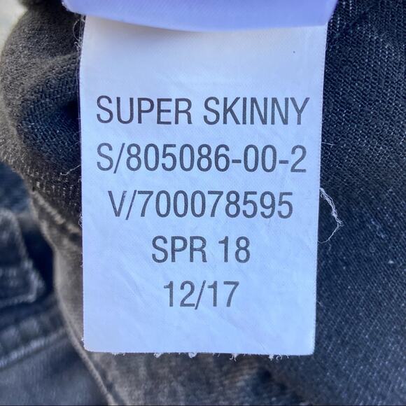 Gap Kids Black Wash Super Skinny Jeans Adjustable Waistband Size 18 Plus - Picture 9 of 10